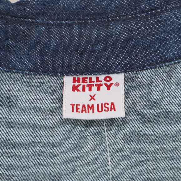 NWT Hello Kitty X Team USA Olympics Denim Chore Jacket Unisex UO Size S - Picture 9 of 11